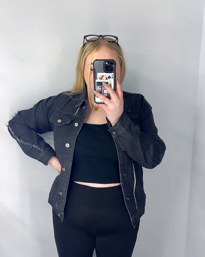 Back To Black Denim Jacket