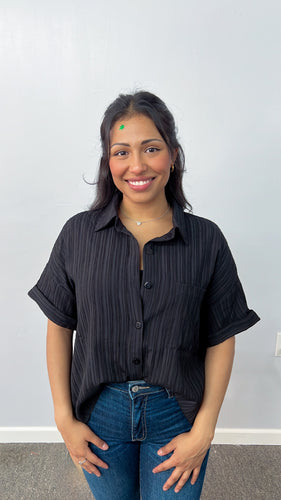 B*tch Plisse Button Down Shirt