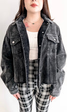 Load image into Gallery viewer, Corduroy Dreams Denim Jacket (Charcoal)